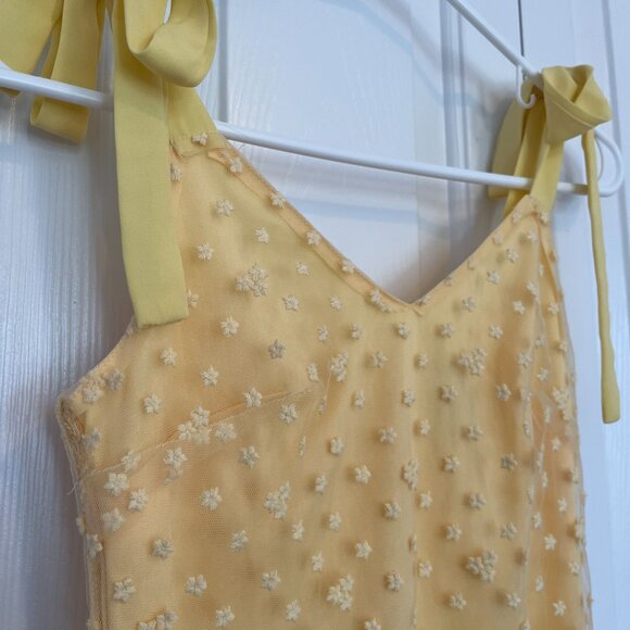 Francesca's Blue Rain Yellow Tie Strap Mini Dress Size XXS - Picture 5 of 13